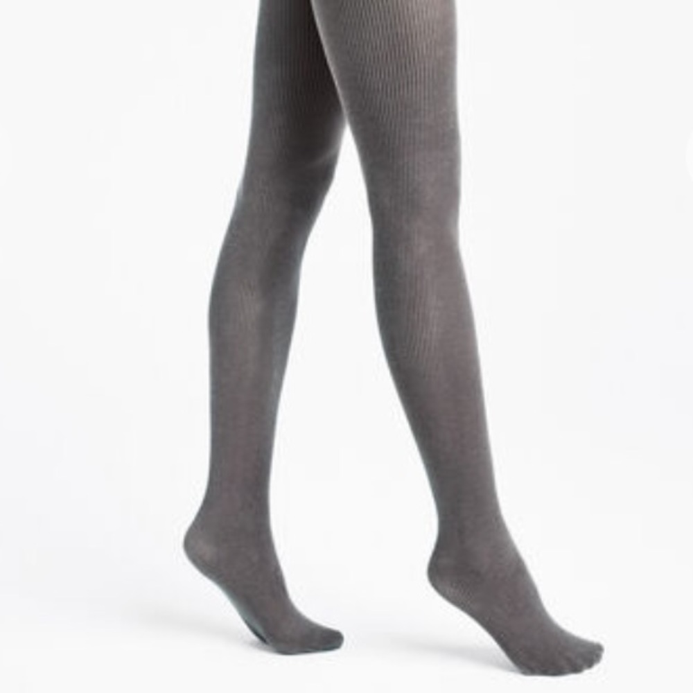 Wolford Two Toned Opaque Tights - Gray/Charcoal